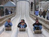 Glissade en bleu