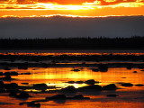 coucher de soleil dans le bas du fleuve