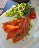 assiette de saumon fumé