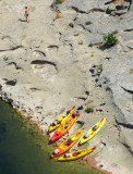 Kayaks sur l'Ardèche