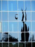 reflet du clocher en diable
