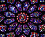 Chartres , partie centrale dune rosace