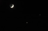 The Moon, Jupiter, and Venus.  December 1, 2008