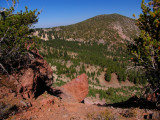 Crater Peak and red rocks