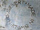 Sievert Logo stamped on SVEA 123 pot handle