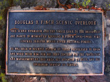 Douglas Finch Scenic Overlook sign