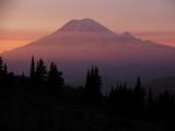 Mount Rainier Sunset from Goat Rocks wilderness.