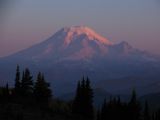 Mount Rainier Sunrise from Goat Rocks wilderness.