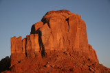 Sunset on the red rock monument