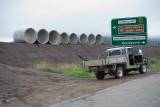 Construction zone - new Vic Olsen Bridge