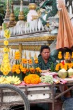 Selling flowers at the temple gates