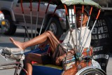 Resting samlor driver