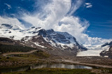 Athabasca Glacier and Columbia Icefield.