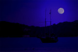 Pirate ship in the night