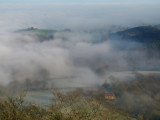 fog under pontesbury hill.