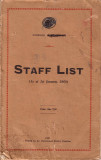 Zanzibar Civil Service Staff List 1960
