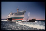 Louella goes aground at Gordon Reef 1981