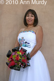 Laverna Goldtooth in wedding dress