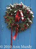 Wreath on Turquoise Door