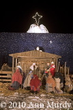 Shepherds around the manger