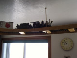 They have two little trains running from the lobby through the kitchen to the breakfast room,