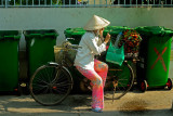 Lady selling her products in Saigon