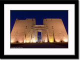 The Entrance of Temple of Edfu With Its First Pylon at Dusk