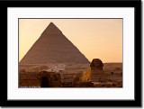 Sunset Shot of Sphinx and Pyramid