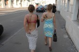 Girls on Hot Summer Day in Moscow