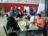 L-R-Rick K, Greg W, George, Rick E, Gary J. Beau & Pat in the background