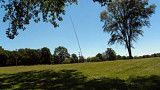 Whoa, Too much wind, Took it down and put up a horizontal wire.