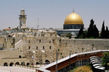 Wailing wall, dome of the rock