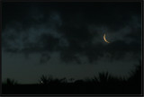 The moon and a setting Venus, 28 Feb 2009, Baylys Beach