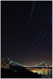 Star Trails Over The George Washington Bridge