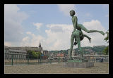 Lige, Statue along river Meuse