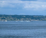 Yes!!! Thats the submarine. Its quite common in here since Bangor Naval Submarine Base is just across the water from Seattle.