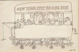 New York City 20 Dog Bus original Booth cartoon