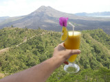 Drink on the rim of Mt. Batur, Bali