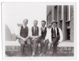 Carl Ed, Gaar Williams, Frank  King, and Frank Willard ( c. 1920), likely on roof of Chicago Tribune (courtesy Chris Ware)