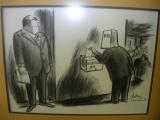 Original Cartoon (published in The New Yorker in 1971) (charcoal on illustration board)