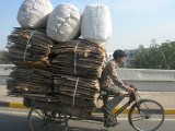 Cardboard and three bales of something else