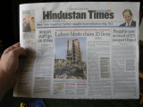 My former boss makes the front page of the Amritsar newspaper (2008)