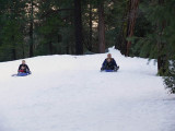 Sledding area near the stables