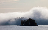 Fog lifting over the archipelago