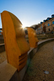 Profile and globe by artist Sivert Lindblom