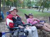 Dad enjoying the campfire