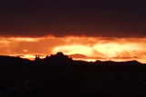 Sunset--the horizon is on fire
