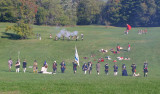 A skirmish between the Colonials and the Red Coats ...