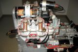 Moto Guzzi cutaway motor and tranny