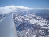 Snowy Hudson Valley Takeoff